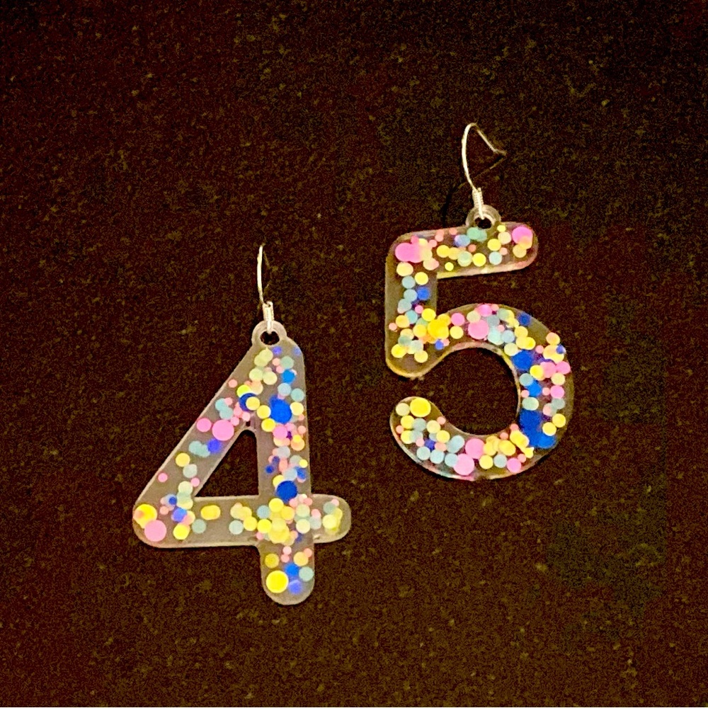 BIRTHDAY EARRINGS FOR WOMEN, 45
